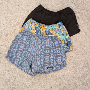 Patagonia Women's Baggies+Barely Shorts Bundle XS Black Sunshine Tropical Floral